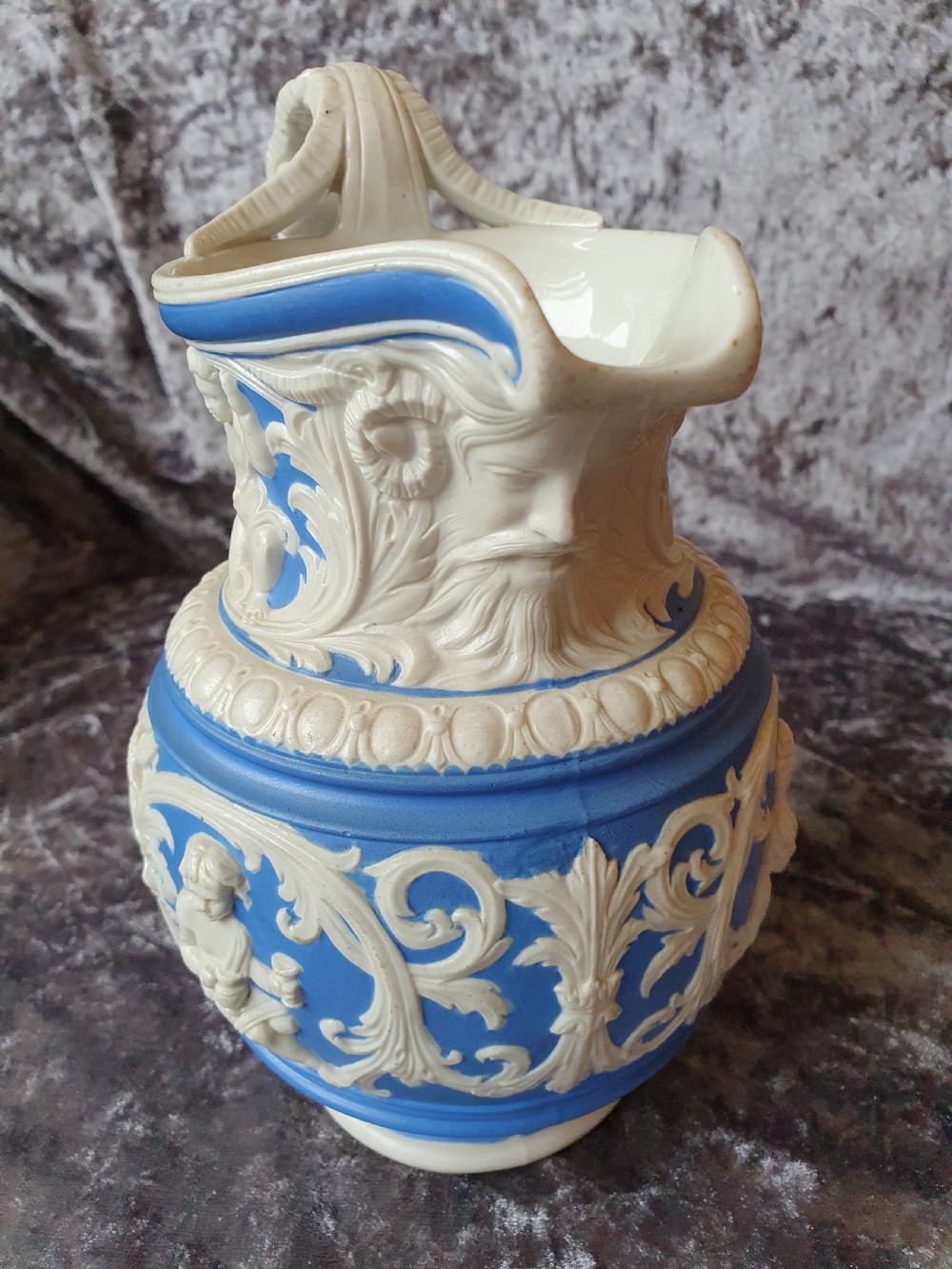 Charles Meigh Four Seasons Parian Jug c1850 View II