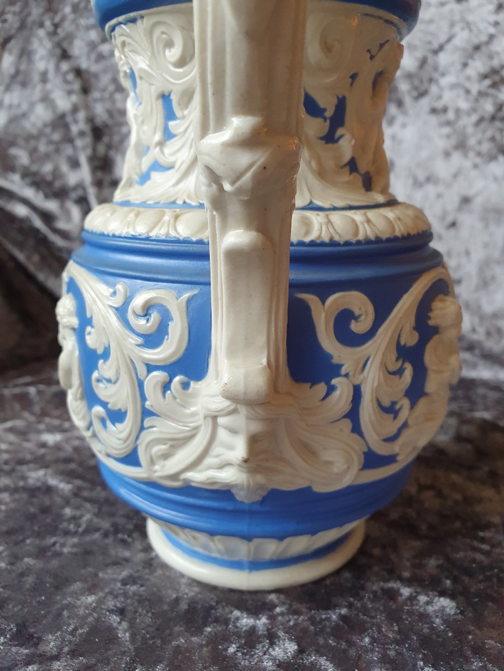 Charles Meigh Four Seasons Parian Jug c1850 View V