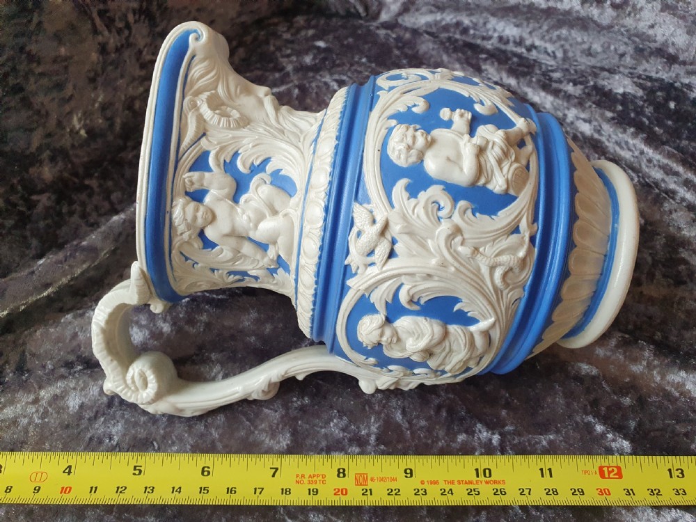 Charles Meigh Four Seasons Parian Jug c1850 View X