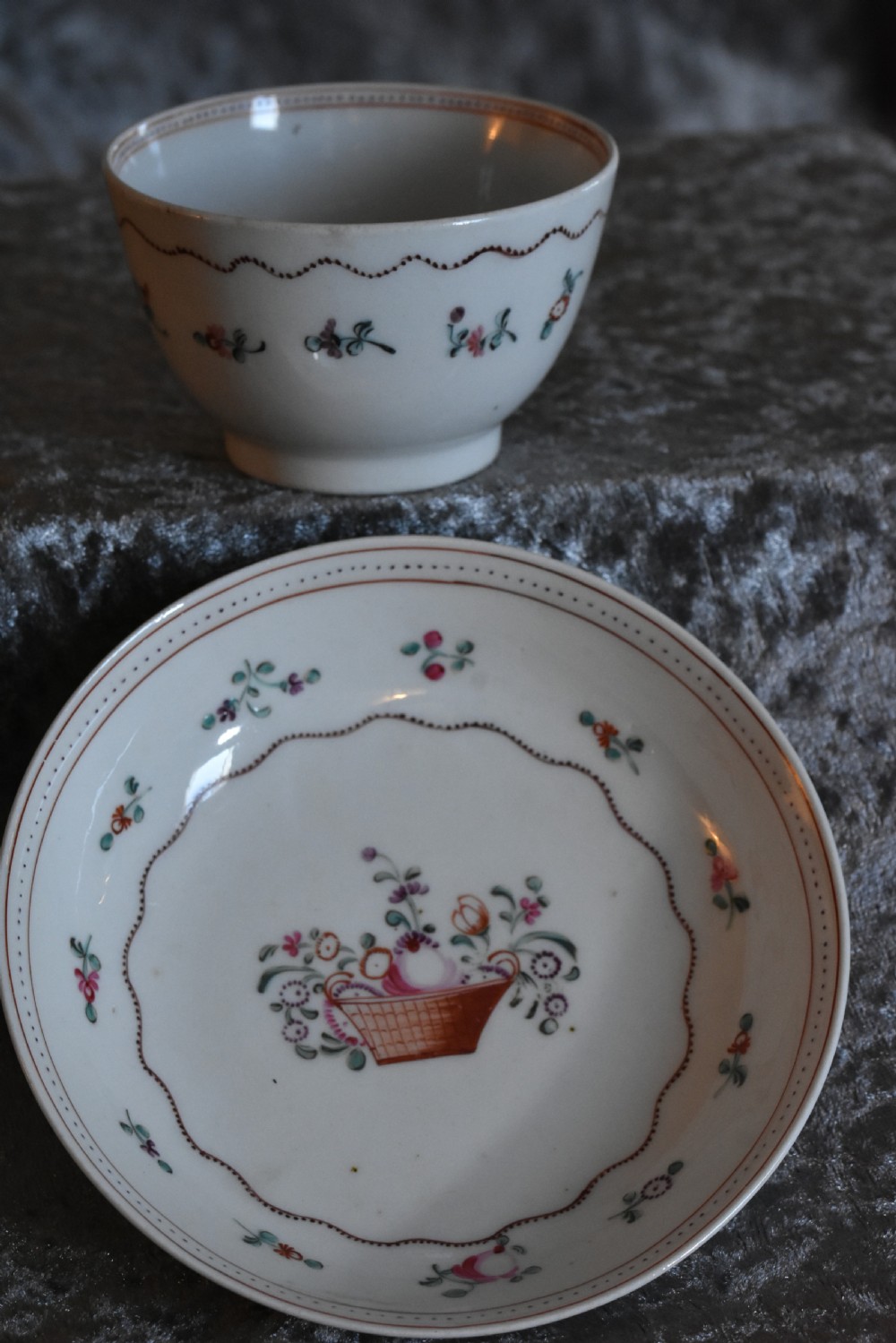 Exquisite 18th Century Tea Bowl & Saucer View III