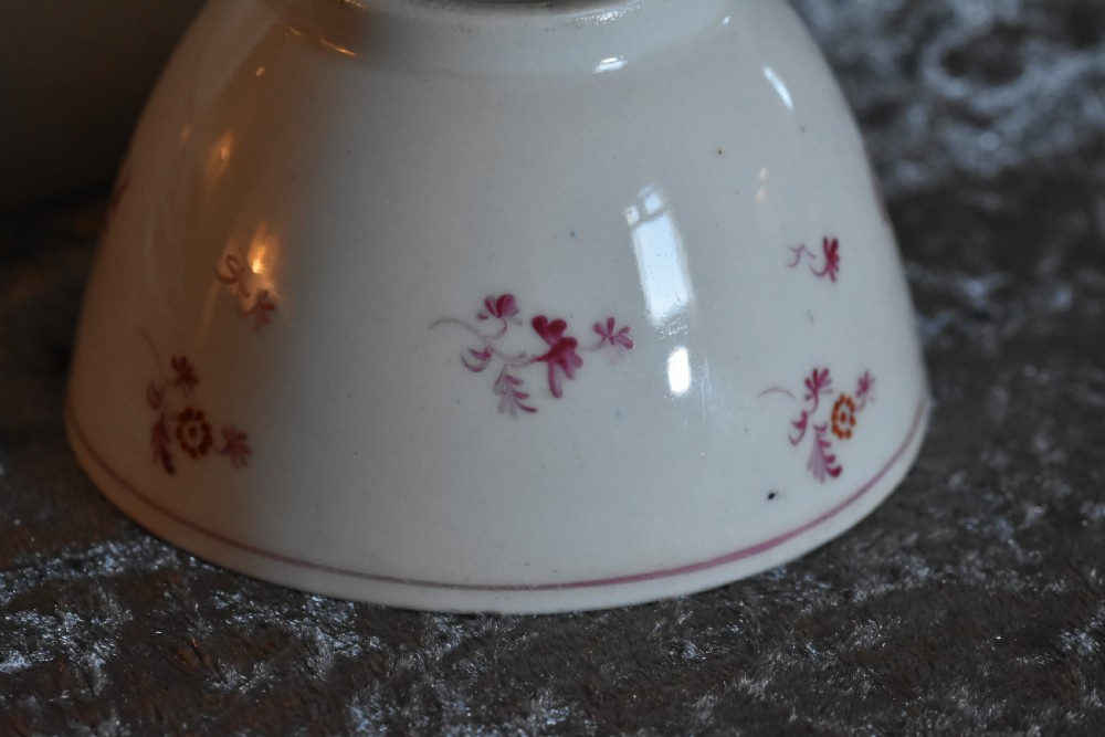 Pretty 18th Century Tea Bowl & Saucer View VII