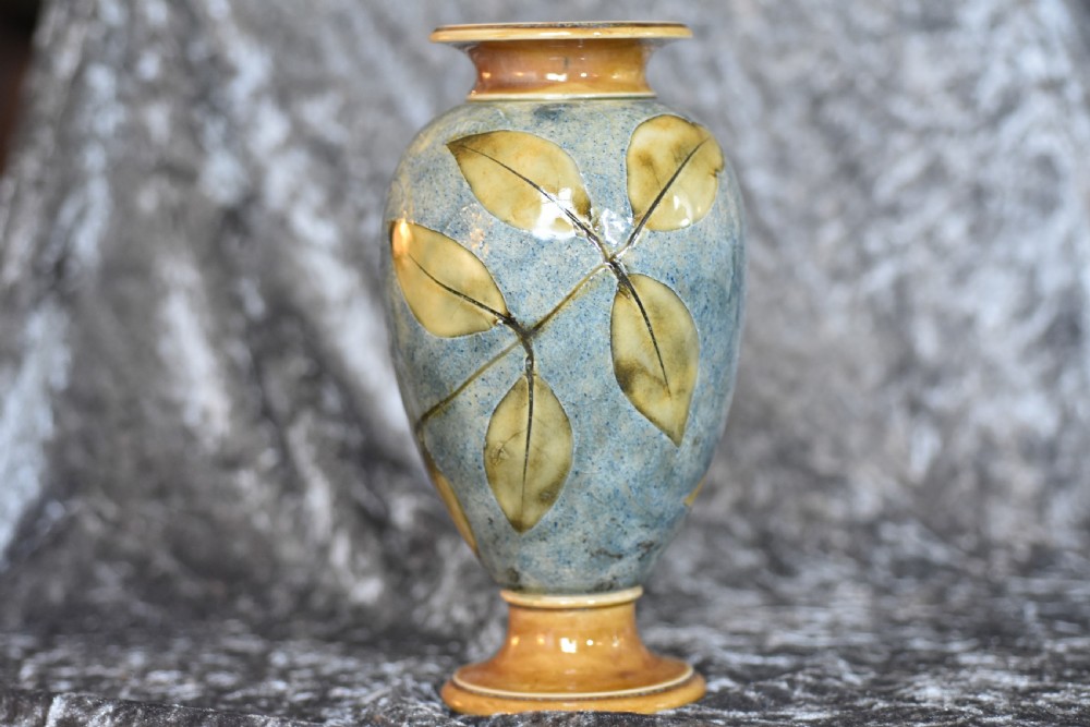 Fabulous Antique Royal Doulton Leaf Vase c1920 View III