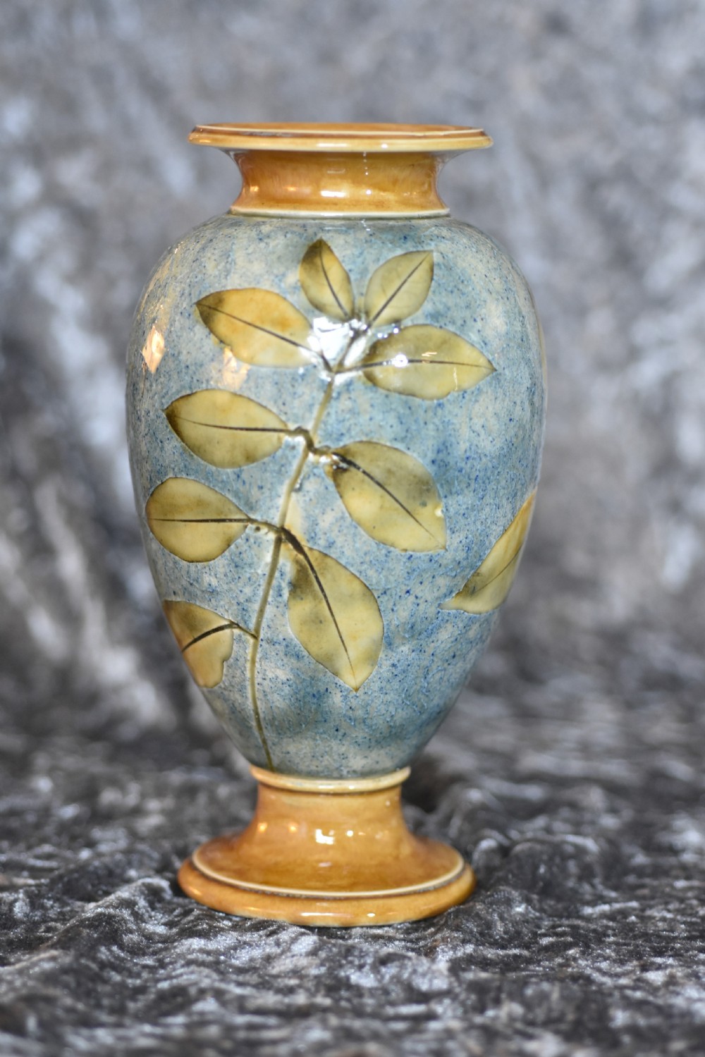 Fabulous Antique Royal Doulton Leaf Vase c1920 View V