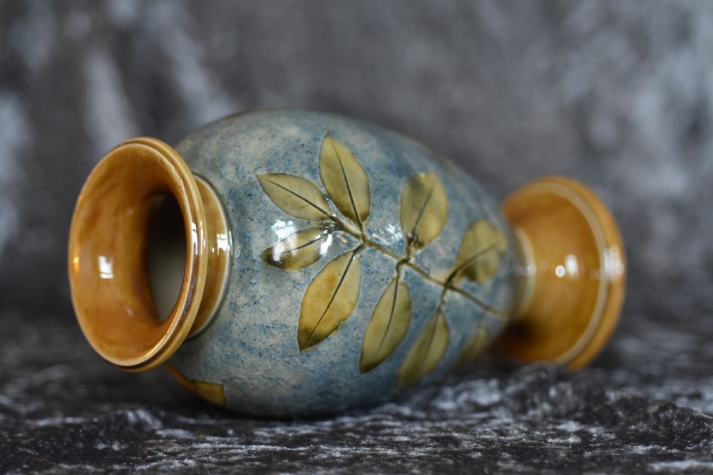Fabulous Antique Royal Doulton Leaf Vase c1920 View VI