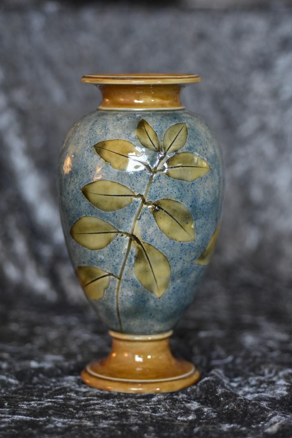 Fabulous Antique Royal Doulton Leaf Vase c1920 View VII