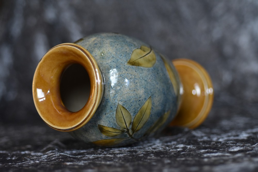 Fabulous Antique Royal Doulton Leaf Vase c1920 View VIII