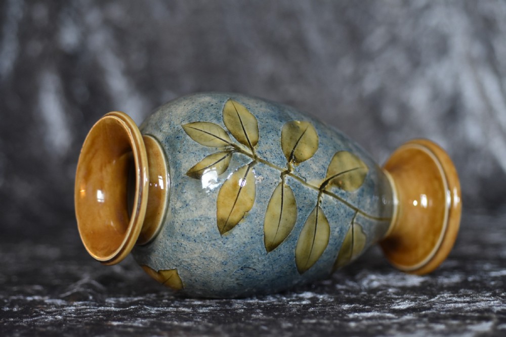 Fabulous Antique Royal Doulton Leaf Vase c1920 View IX