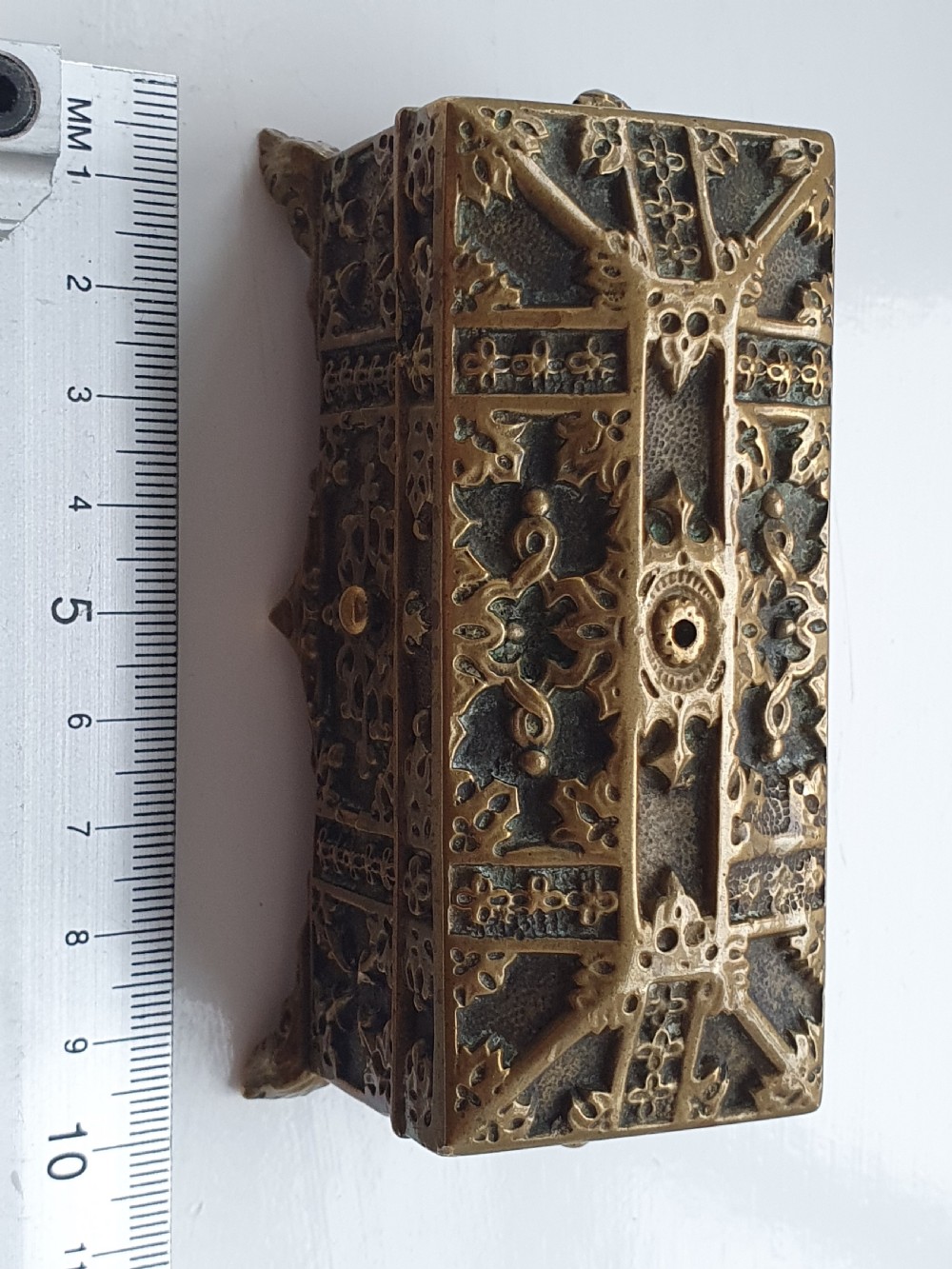Antique ornate French Bronze casket, jewellery box, treasure chest, trinket box View VIII