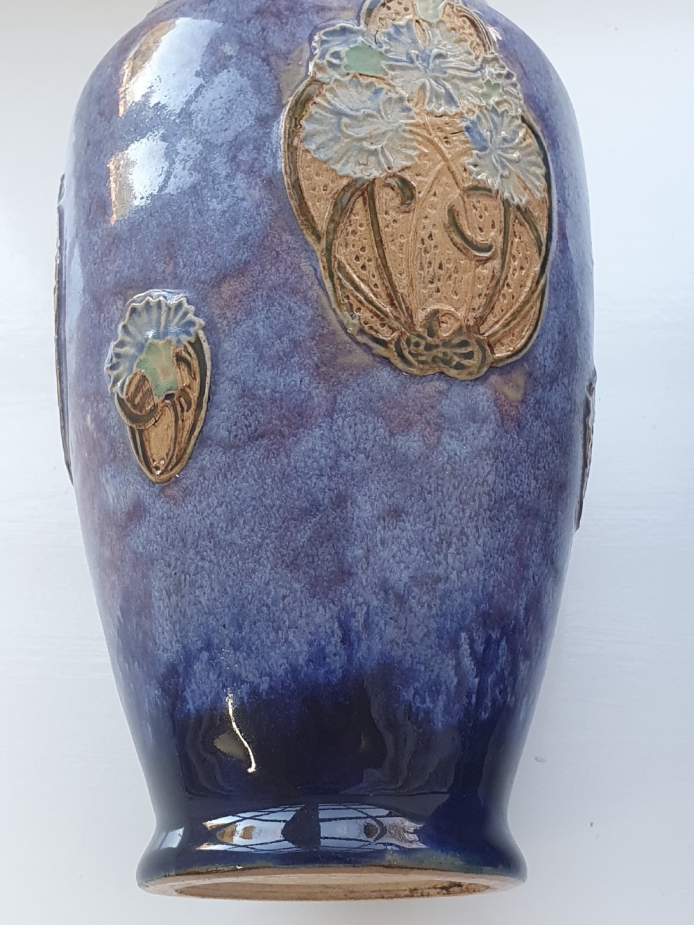 Stunning Lilac Blue Doulton Vases - Signed MB View VII