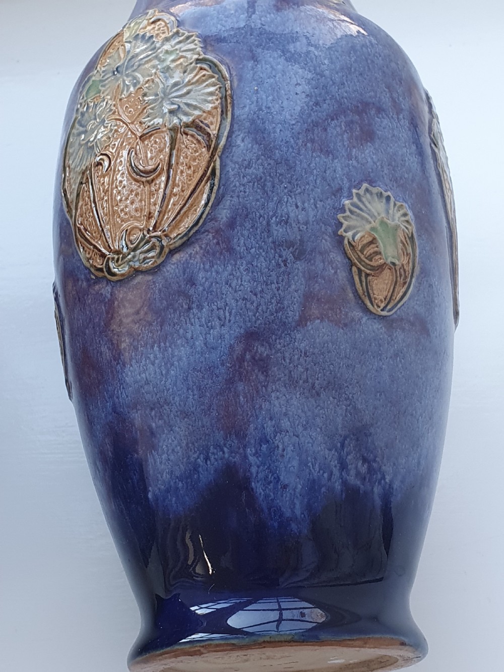 Stunning Lilac Blue Doulton Vases - Signed MB View VIII