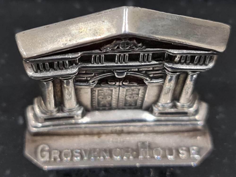 Unusual Grosvenor House HM Sterling Model Birm 1930,Menu Card  View VI