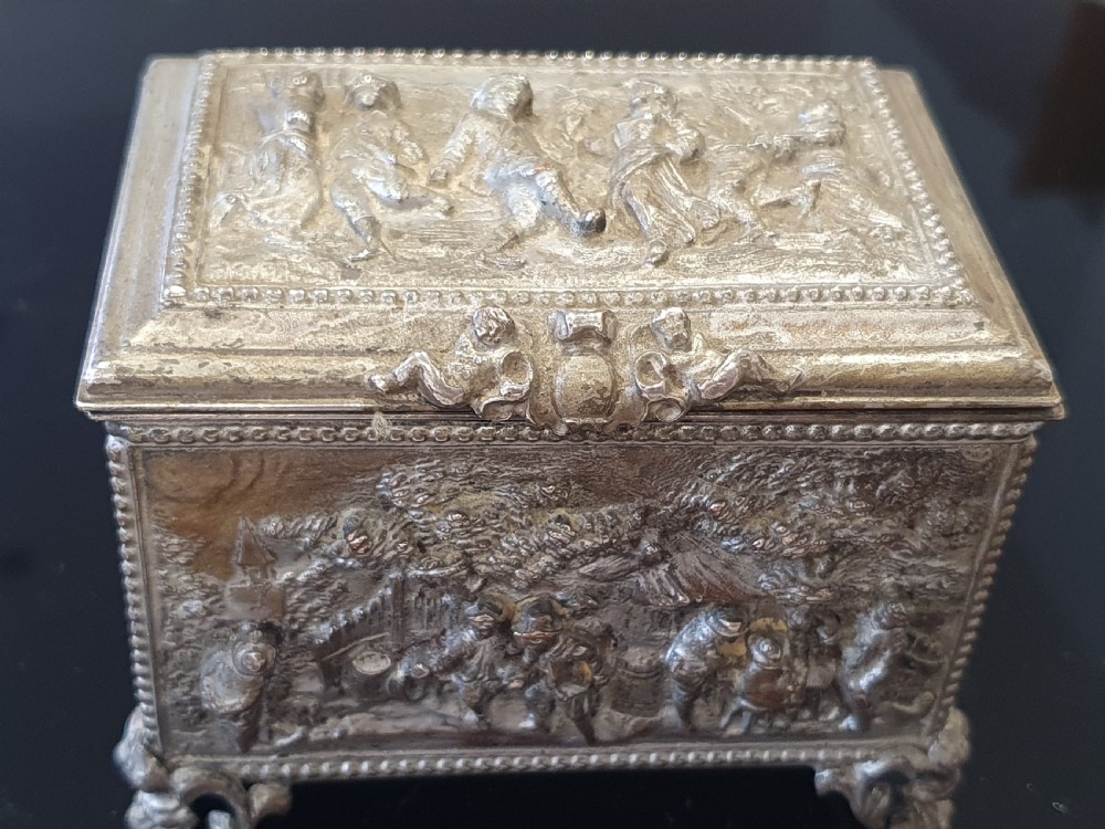 Beautiful Detailed Rare 19th Century 'A.B.PARIS' Jewellery Casket