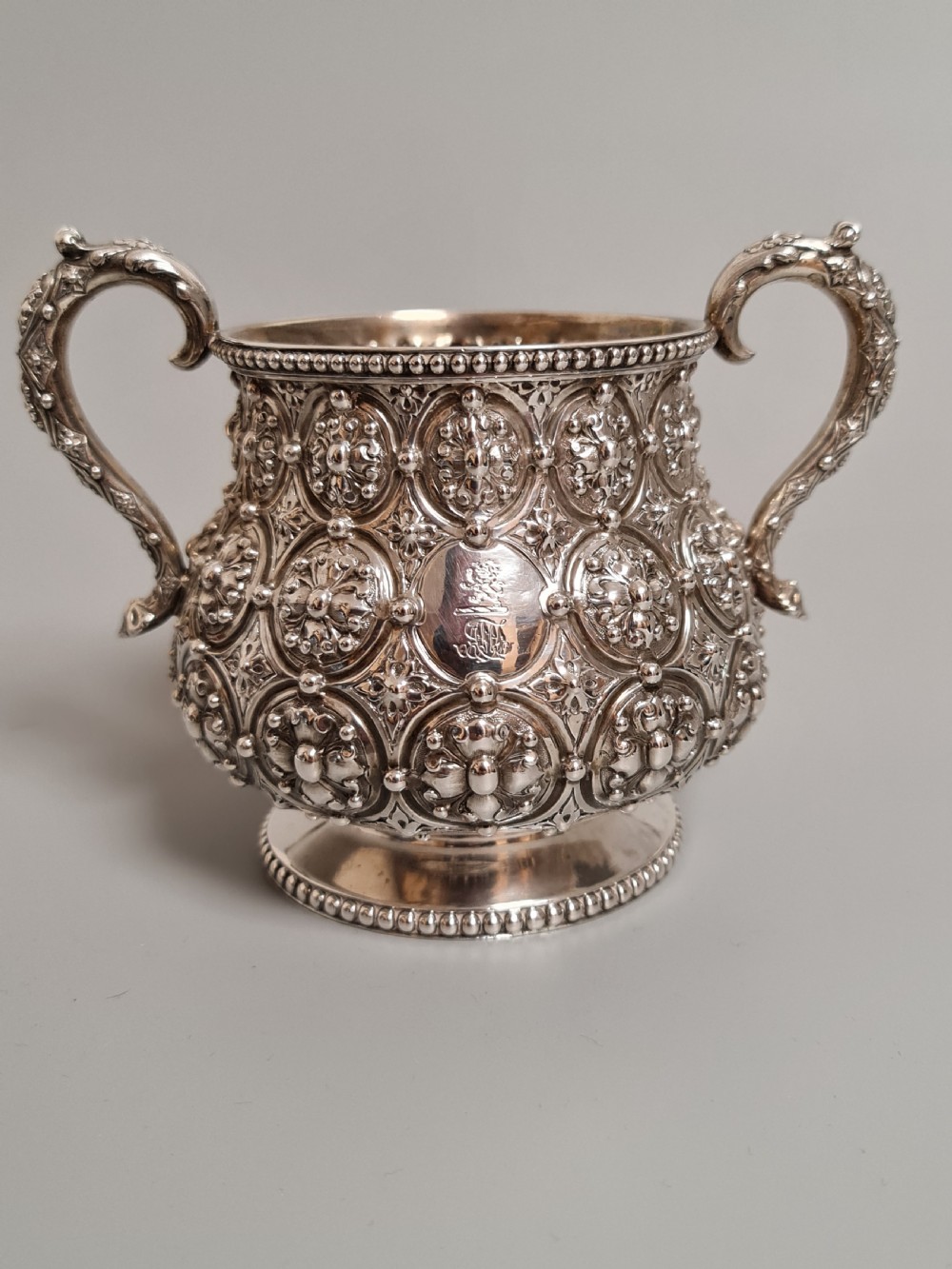 Monumental Robert Hennell HM Silver Sugar Basin 483gm  View V