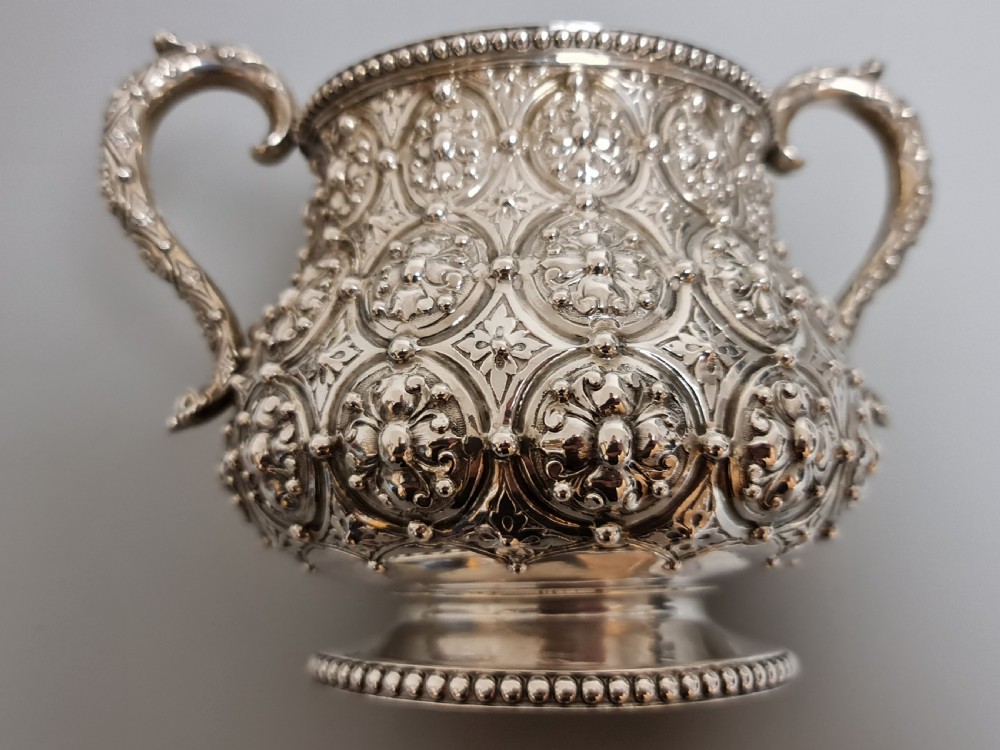 Monumental Robert Hennell HM Silver Sugar Basin 483gm  View XII