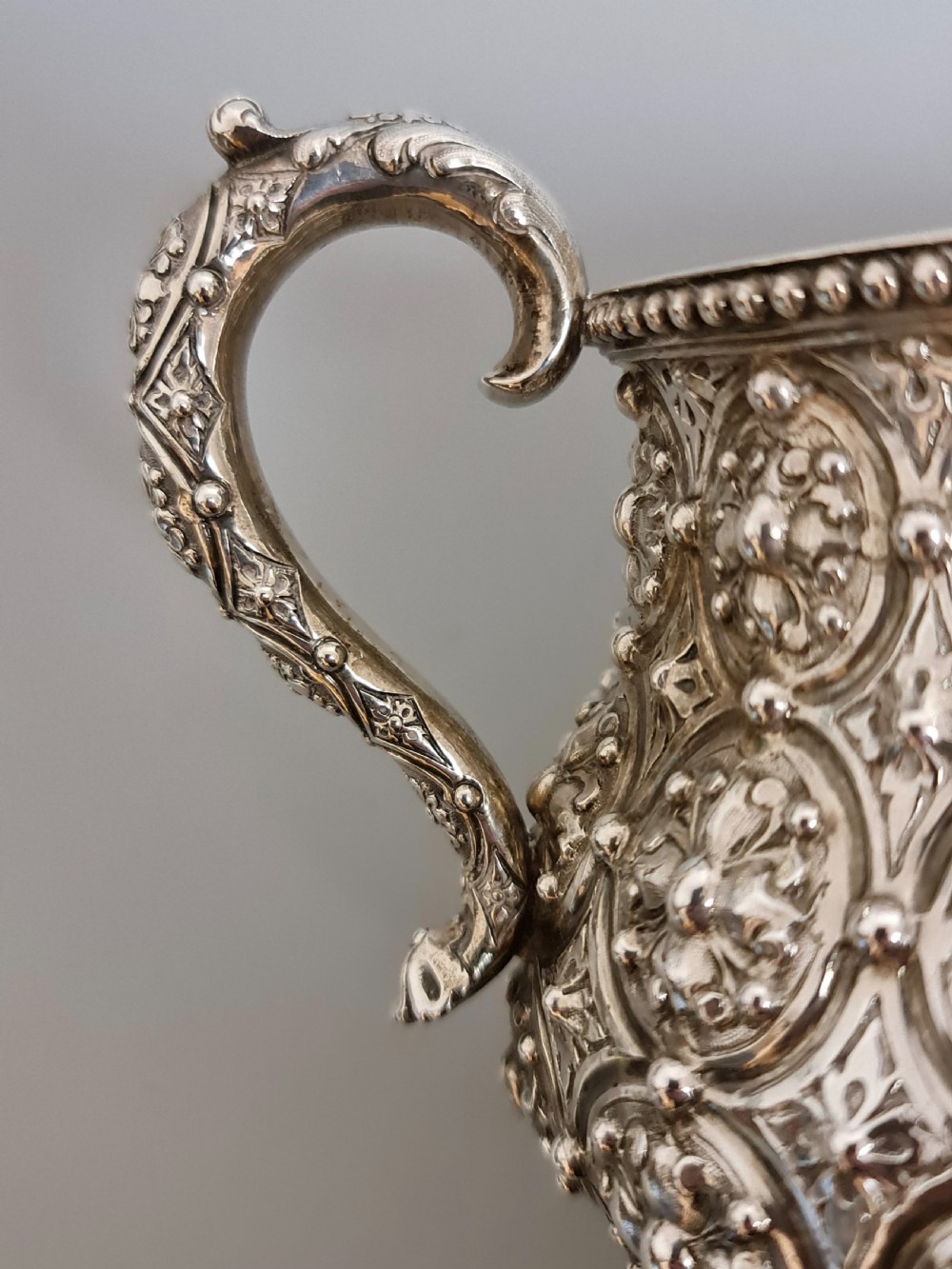 Monumental Robert Hennell HM Silver Sugar Basin 483gm  View XIV