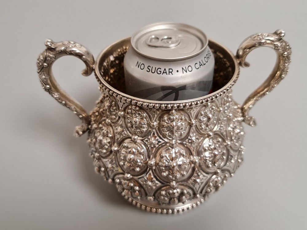 Monumental Robert Hennell HM Silver Sugar Basin 483gm  View XVII