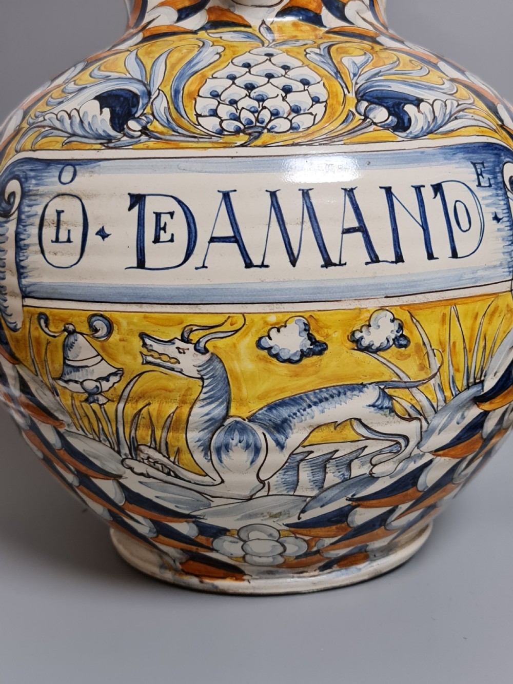 Absolutely Huge 19th Maiolica Jug  View VII