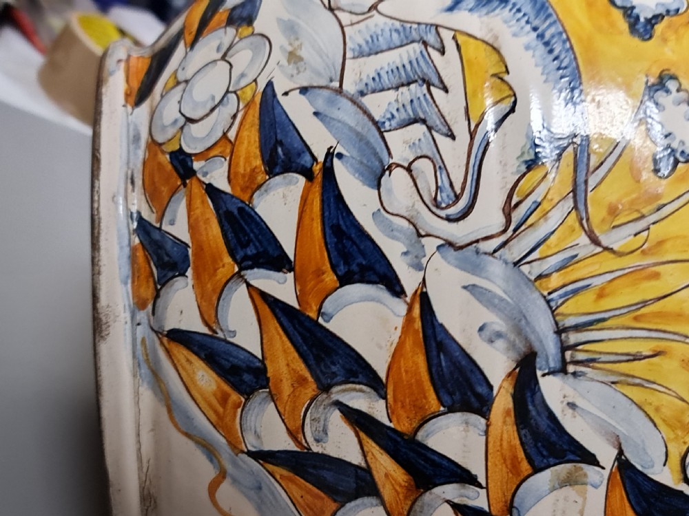 Absolutely Huge 19th Maiolica Jug  View X