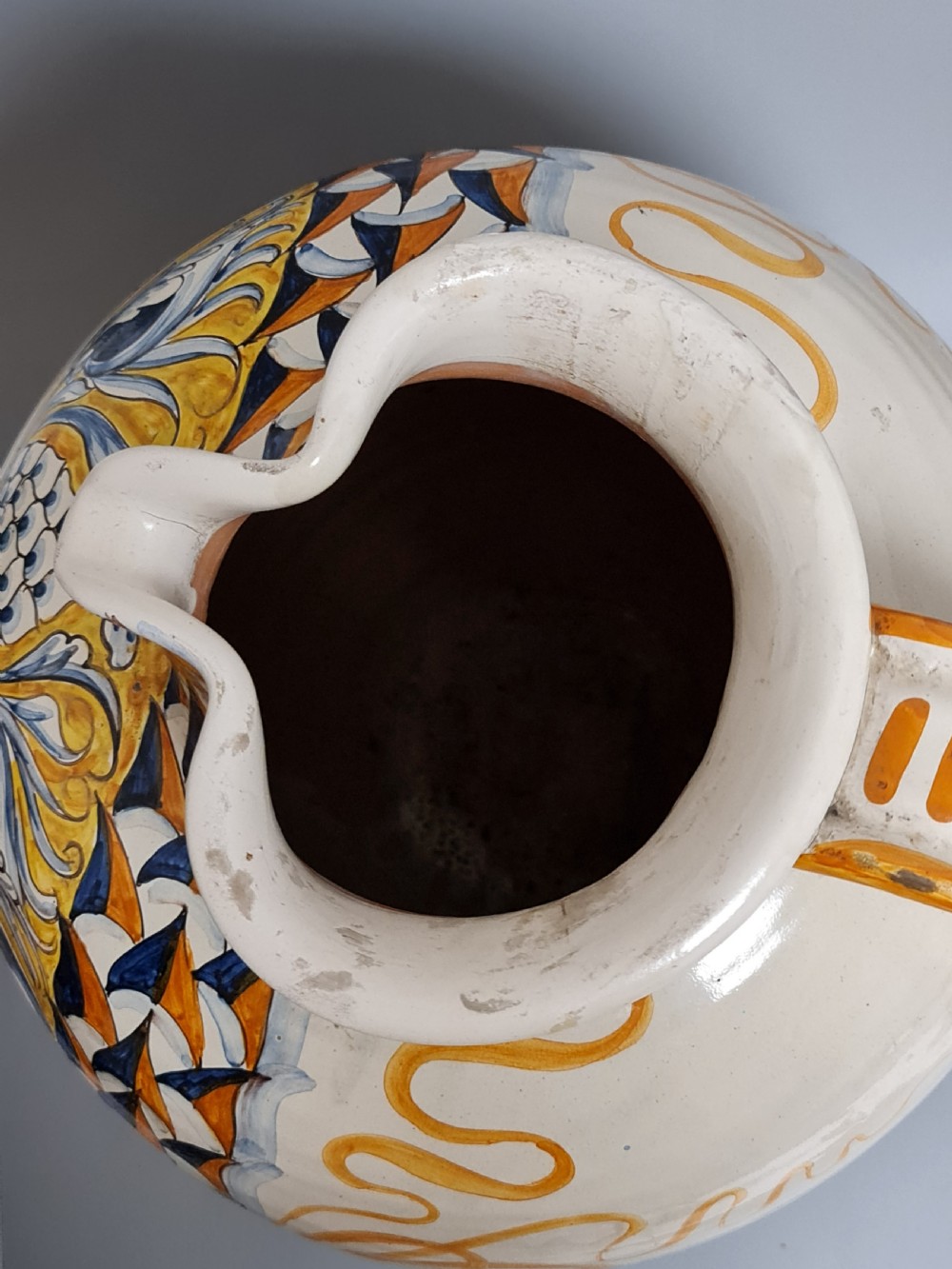 Absolutely Huge 19th Maiolica Jug  View XIV
