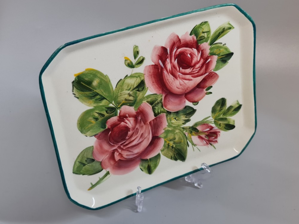 Rare Wemyss Ware 'Cabbage Roses' Comb Tray c1900 View IV