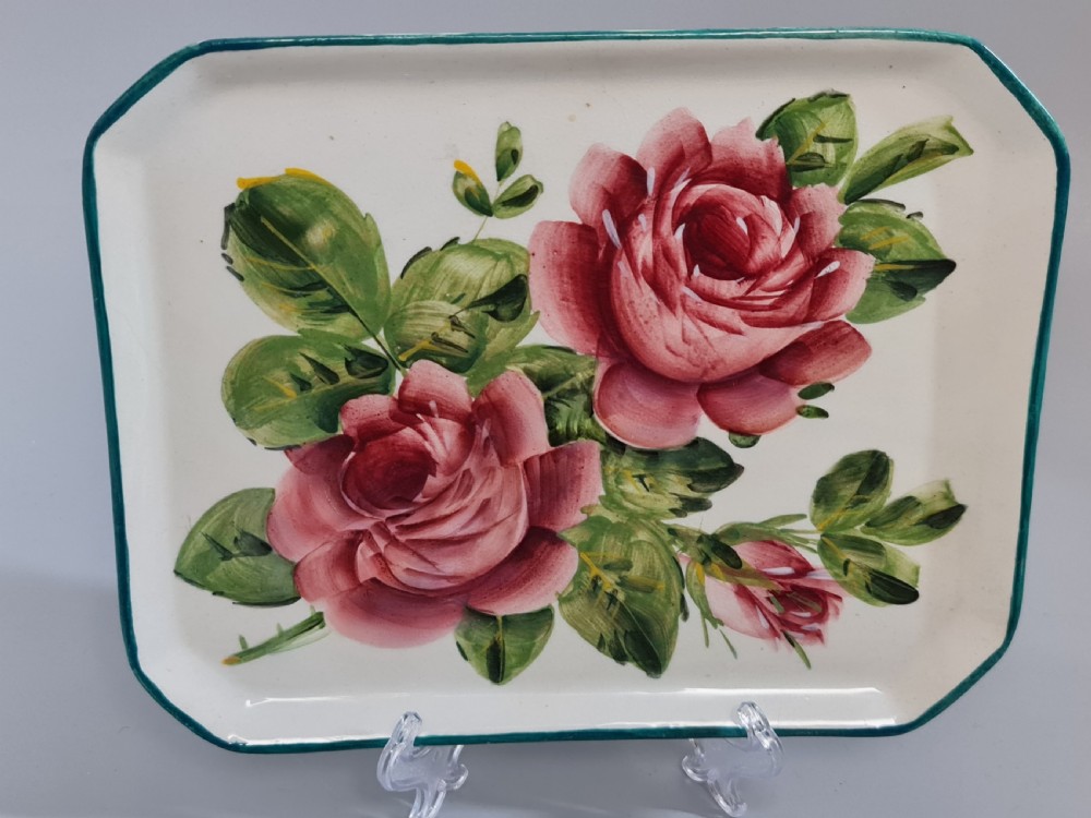 Rare Wemyss Ware 'Cabbage Roses' Comb Tray c1900 View IX