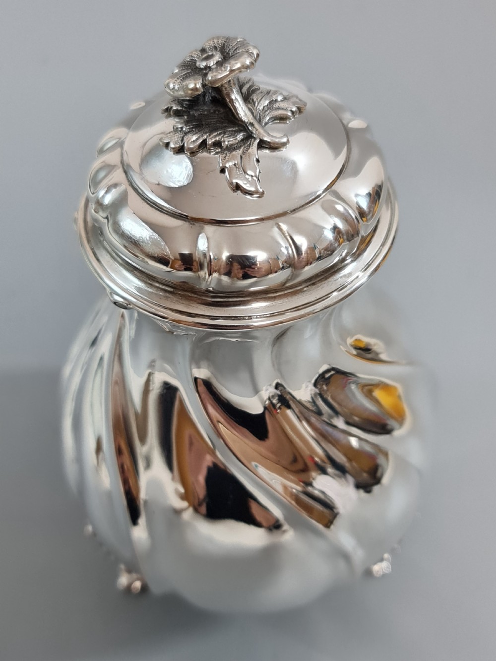 Beautiful A.Michelson Silver Tea Caddy c1900 View III