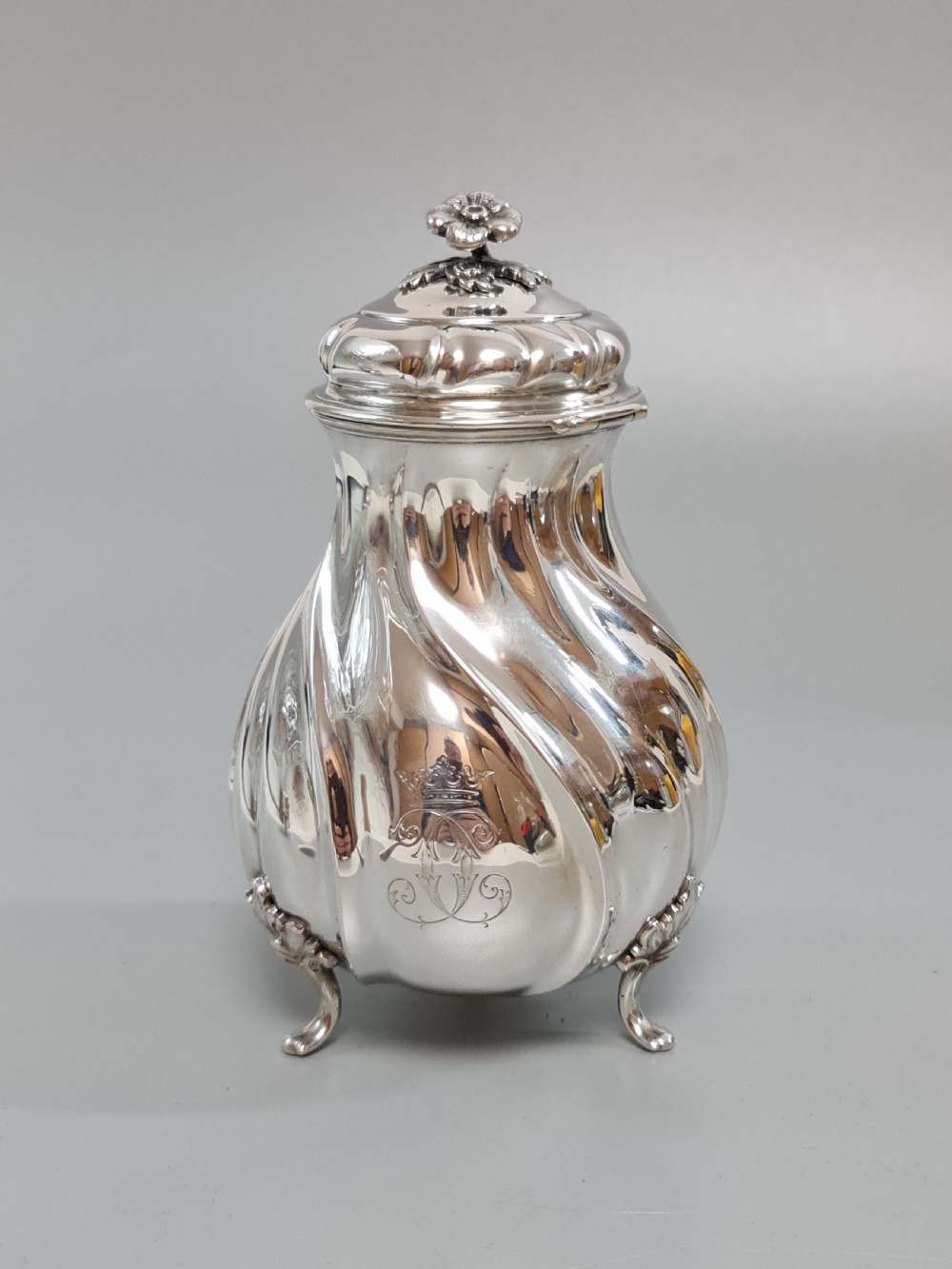 Beautiful A.Michelson Silver Tea Caddy c1900