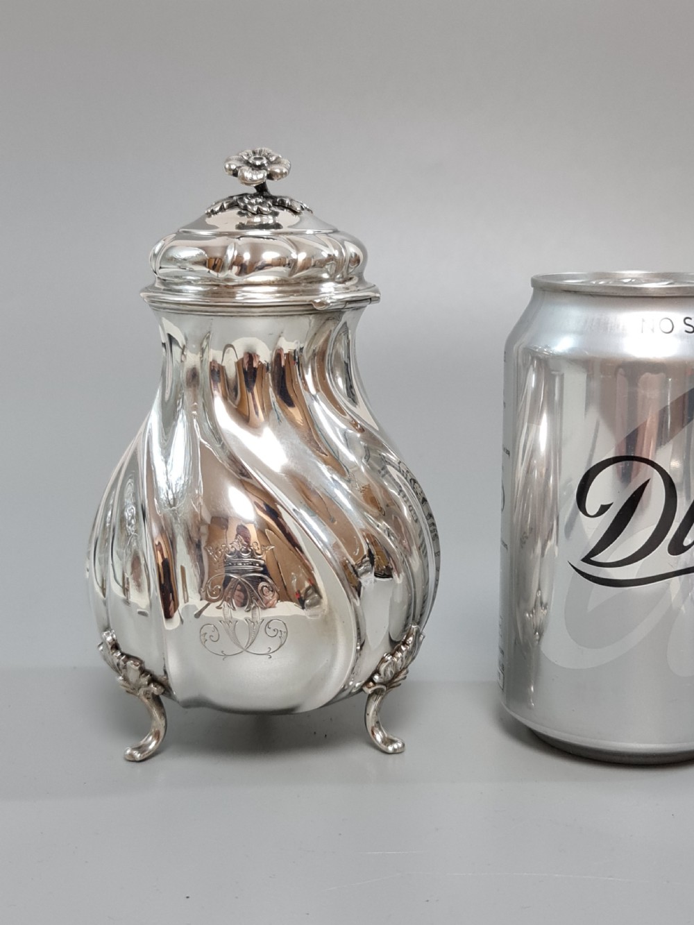 Beautiful A.Michelson Silver Tea Caddy c1900 View VII