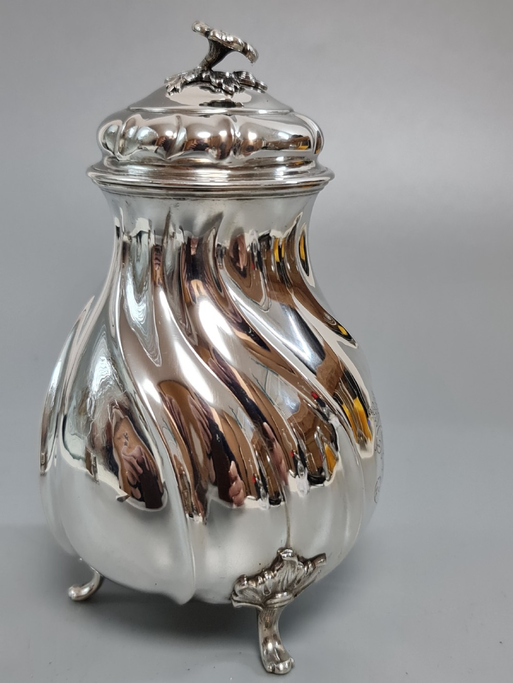 Beautiful A.Michelson Silver Tea Caddy c1900 View XIII
