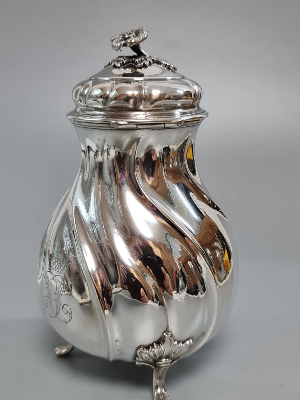 Beautiful A.Michelson Silver Tea Caddy c1900 View XV