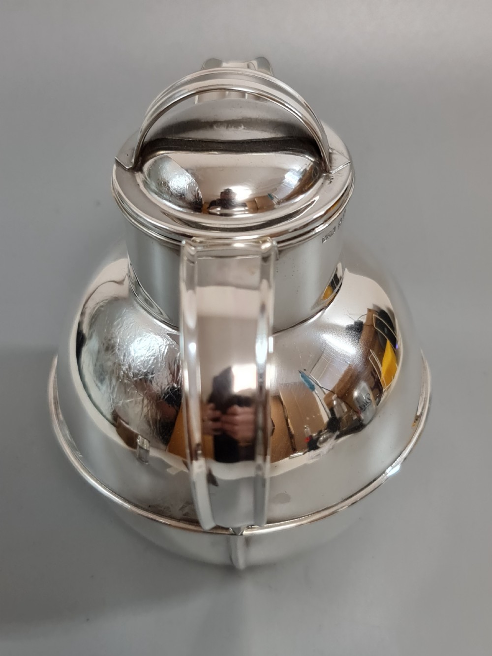 LARGE Solid Silver JERSEY STYLE MILK JUG 1939 Birmingham Sterling Cream Jug View III