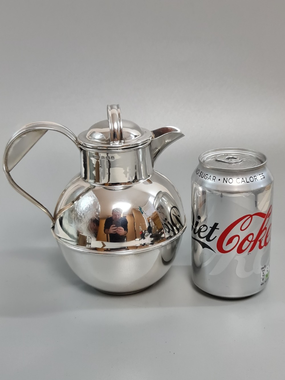 LARGE Solid Silver JERSEY STYLE MILK JUG 1939 Birmingham Sterling Cream Jug View V
