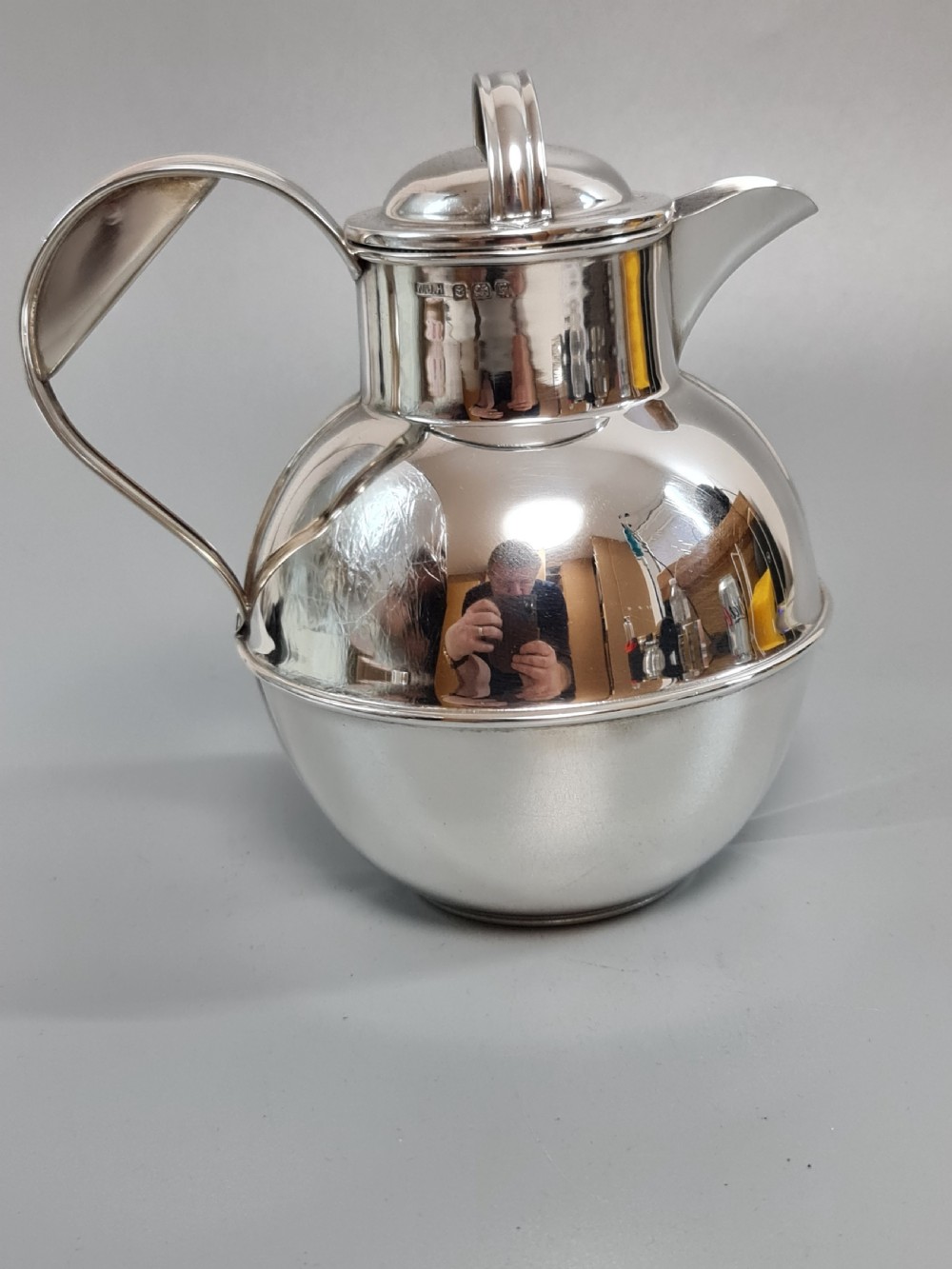 LARGE Solid Silver JERSEY STYLE MILK JUG 1939 Birmingham Sterling Cream Jug View VI