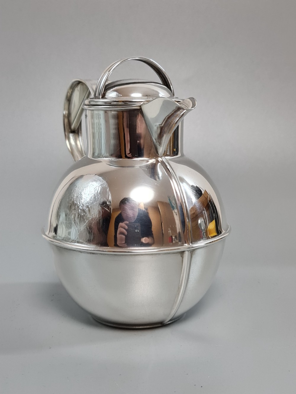 LARGE Solid Silver JERSEY STYLE MILK JUG 1939 Birmingham Sterling Cream Jug View VII