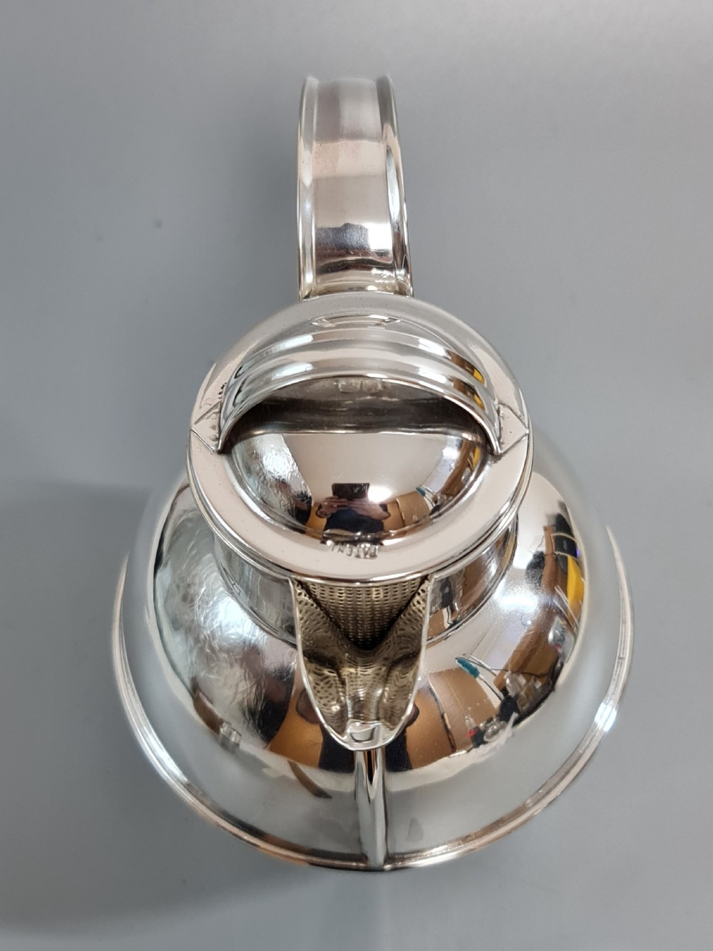 LARGE Solid Silver JERSEY STYLE MILK JUG 1939 Birmingham Sterling Cream Jug View X