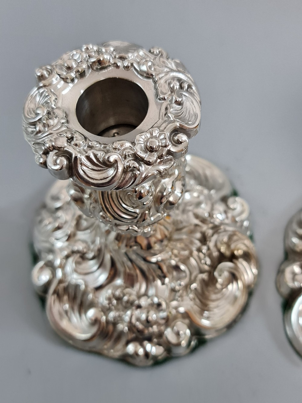 Stunning Mappin Brothers Victorian SP Candlesticks View III