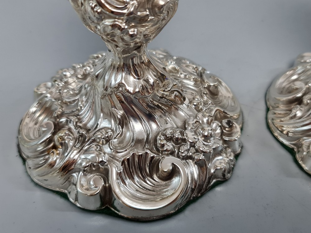 Stunning Mappin Brothers Victorian SP Candlesticks View X