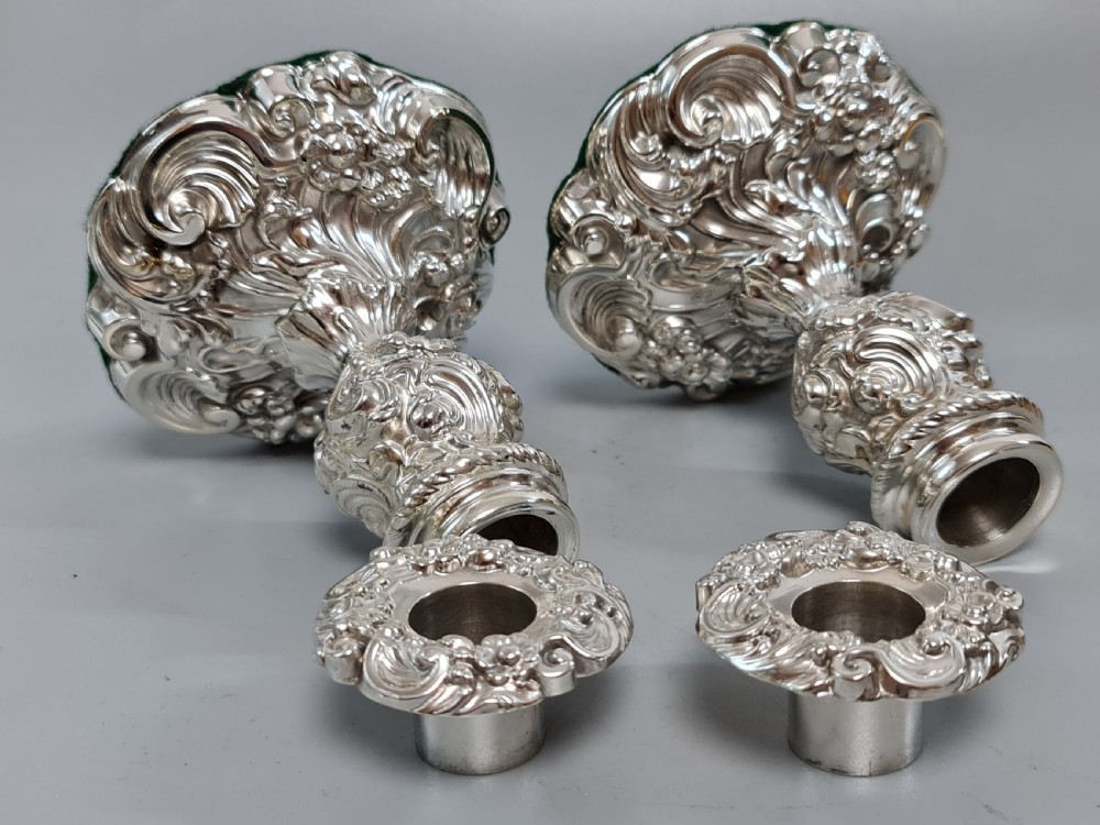 Stunning Mappin Brothers Victorian SP Candlesticks View XII