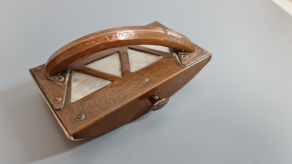 Very Unusual Arts & Crafts Large Copper Blotter c1900 Penzance
