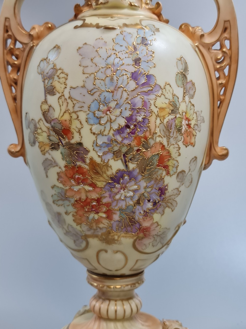 Beautiful Large (45cm) 19thc Pair of Tube Lined Continental Vases View IX