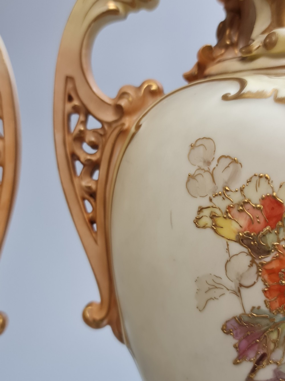 Beautiful Large (45cm) 19thc Pair of Tube Lined Continental Vases View XVII