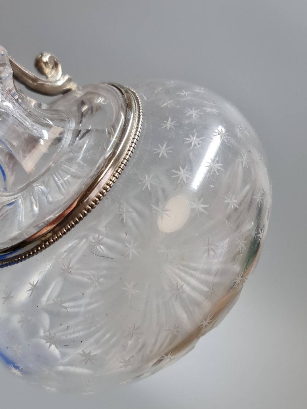 Stunning Quality 19th Century SP & Cut Glass Claret Jug View II