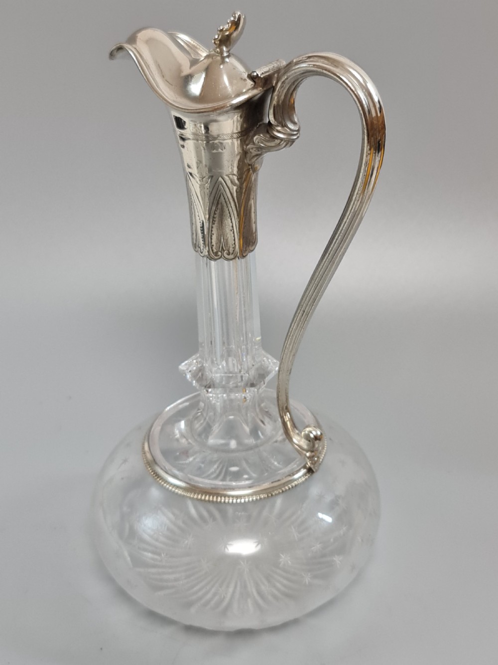 Stunning Quality 19th Century SP & Cut Glass Claret Jug