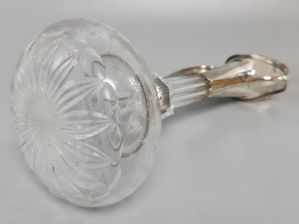 Stunning Quality 19th Century SP & Cut Glass Claret Jug View IX