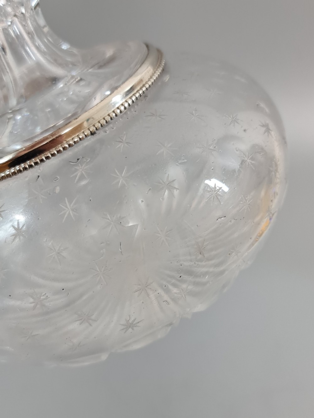 Stunning Quality 19th Century SP & Cut Glass Claret Jug View X