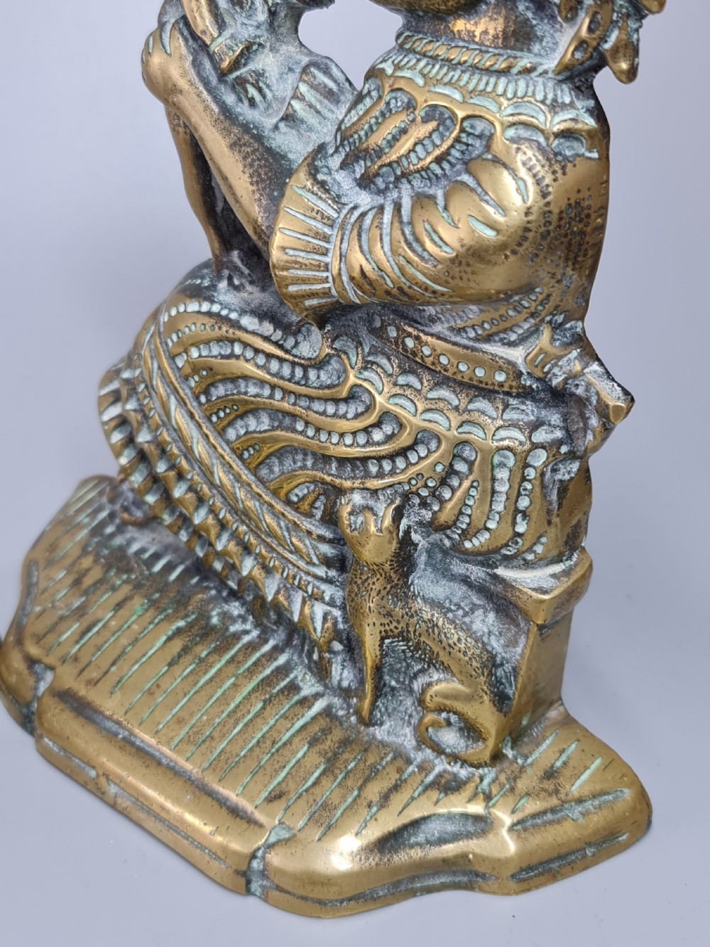 Fine Large 19thc Punch & Judy Brass Door Stops 28cm View IV