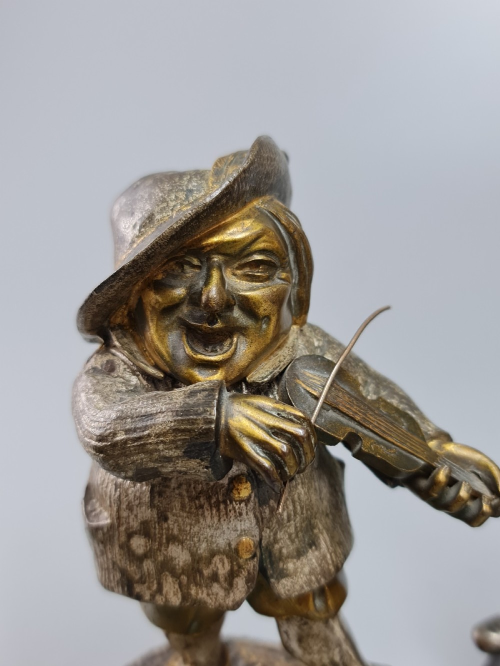 Charming Pair of 19thc European Bronze Figures of Mansion Dwarves View VIII