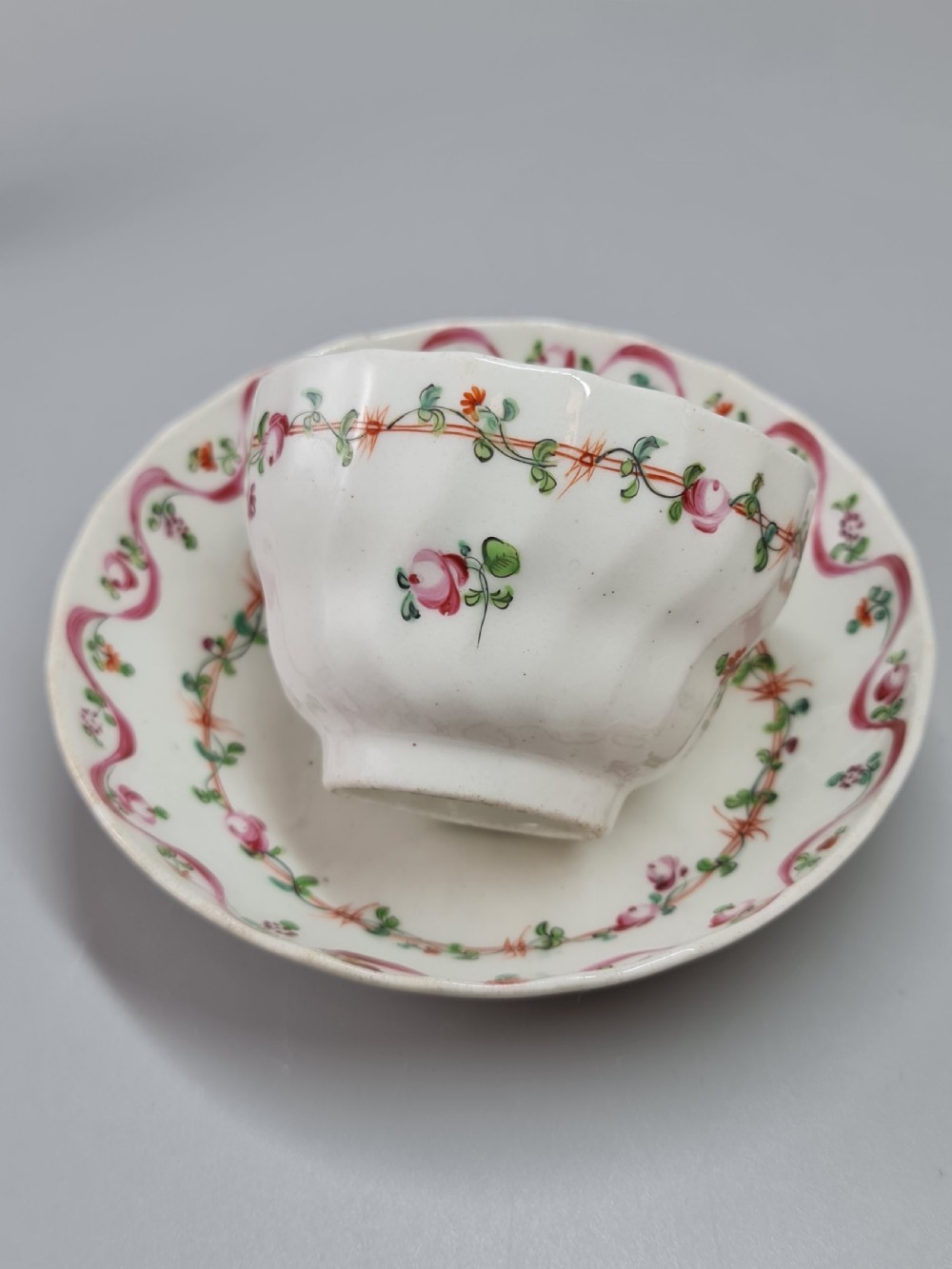A delightful Late 18th Century fluted Tea Bowl and Saucer View IV