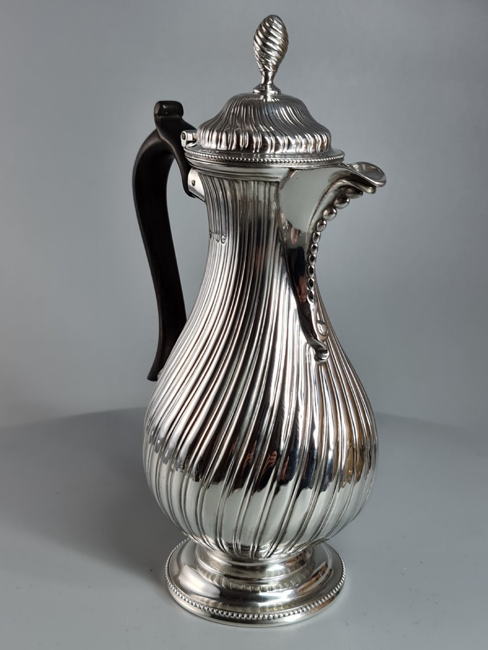 Exquisite 19thc Charles Stuart Harris HM Silver Wrythen Style Water Pot  Lon 1883 View VII
