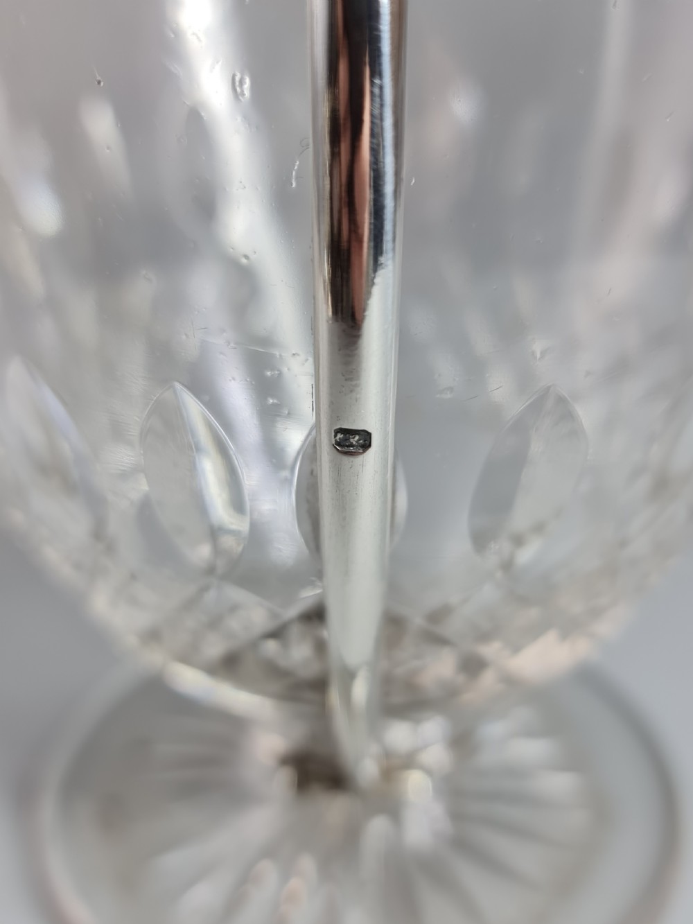 Stunning Design Art Nouveau French Silver & Cut Glass Claret Jug c1900 View XIV